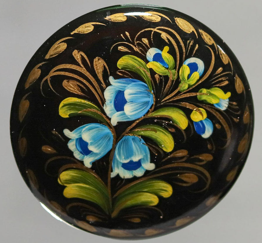 Brooch #02 Blue Flowers Handcrafted in Ukraine