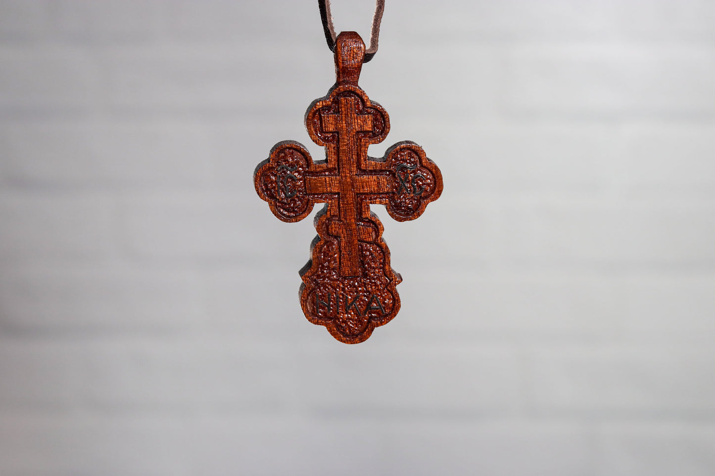 Wood Cross Necklace #01 WN01-BR-CROSS