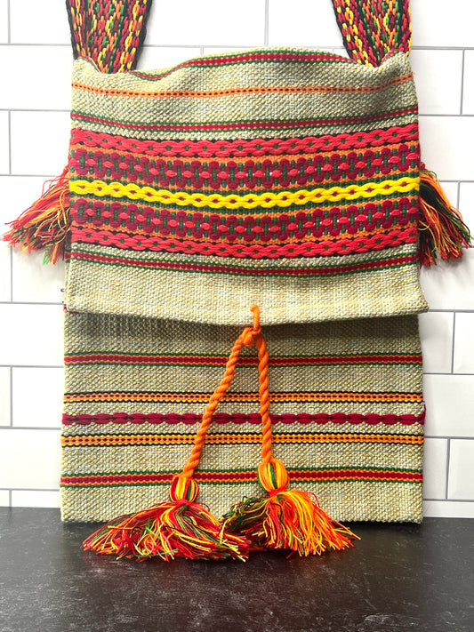 Hand Woven Wool Shoulder Bag 074215