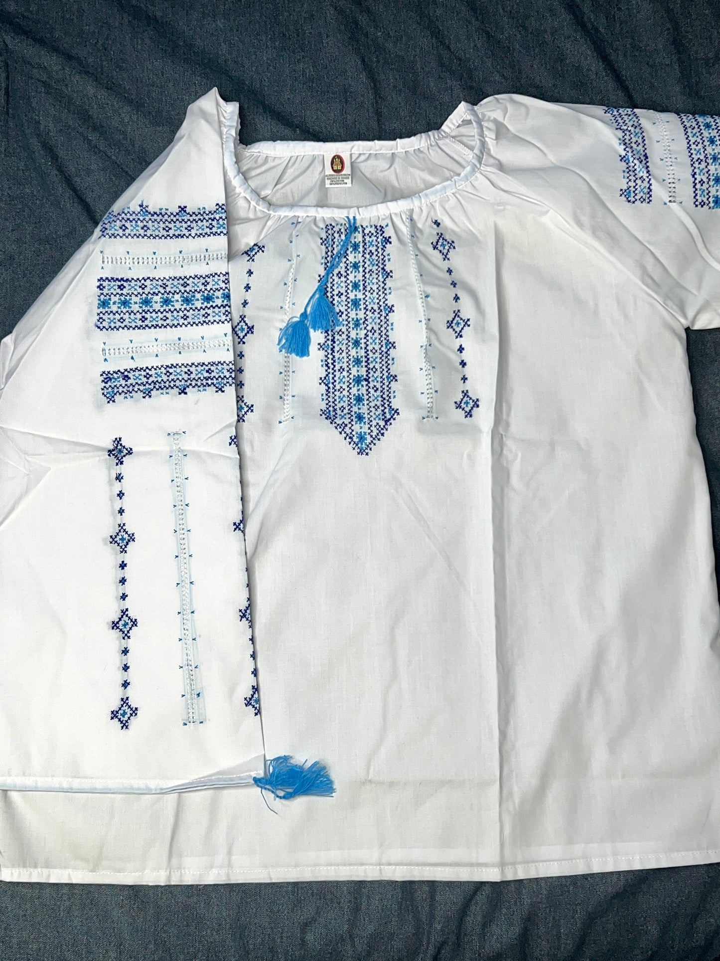 Ukrainian Handmade Embroidered Women's Polycotton Blouse 134324