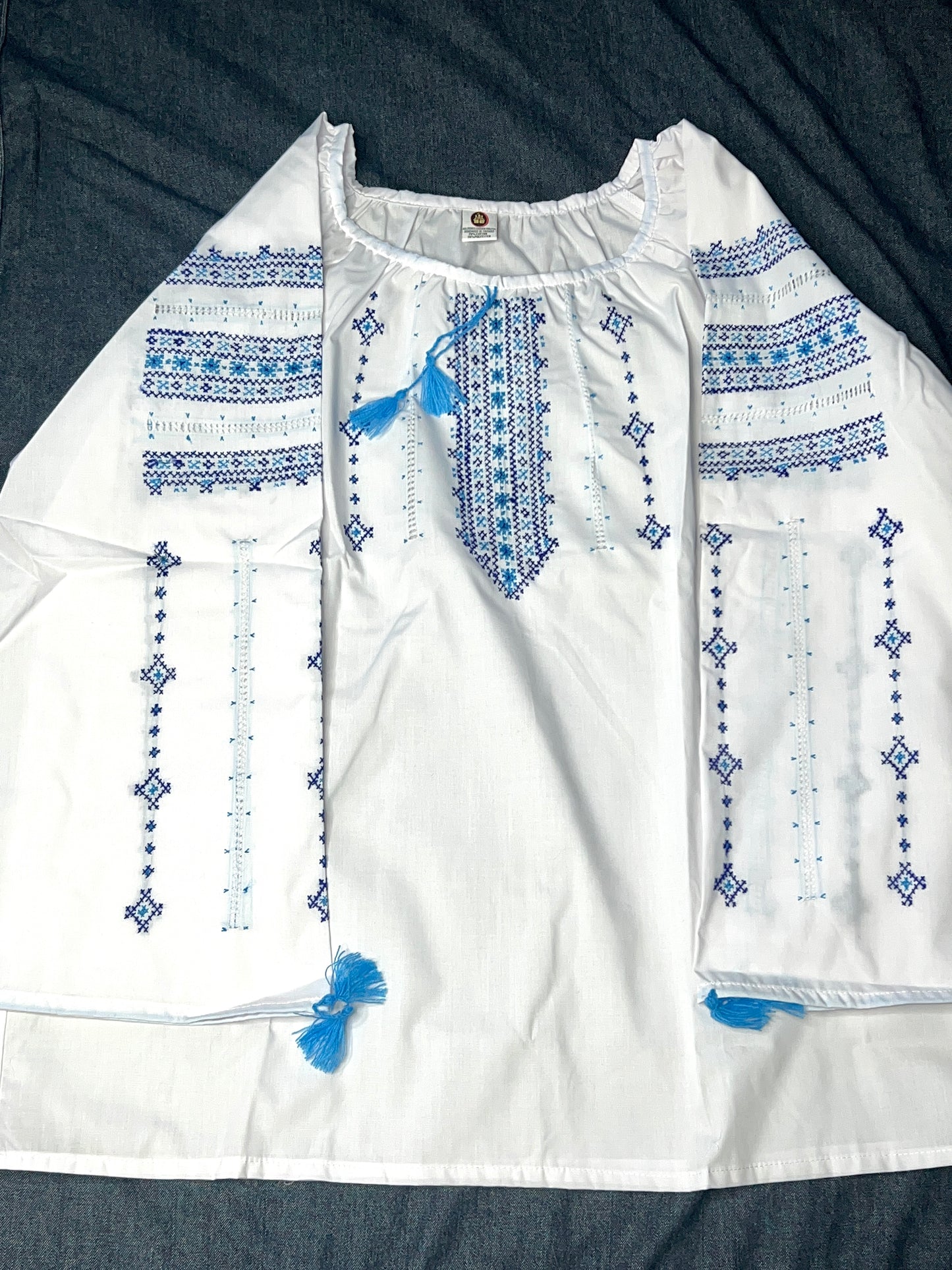 Ukrainian Handmade Embroidered Women's Polycotton Blouse 134324