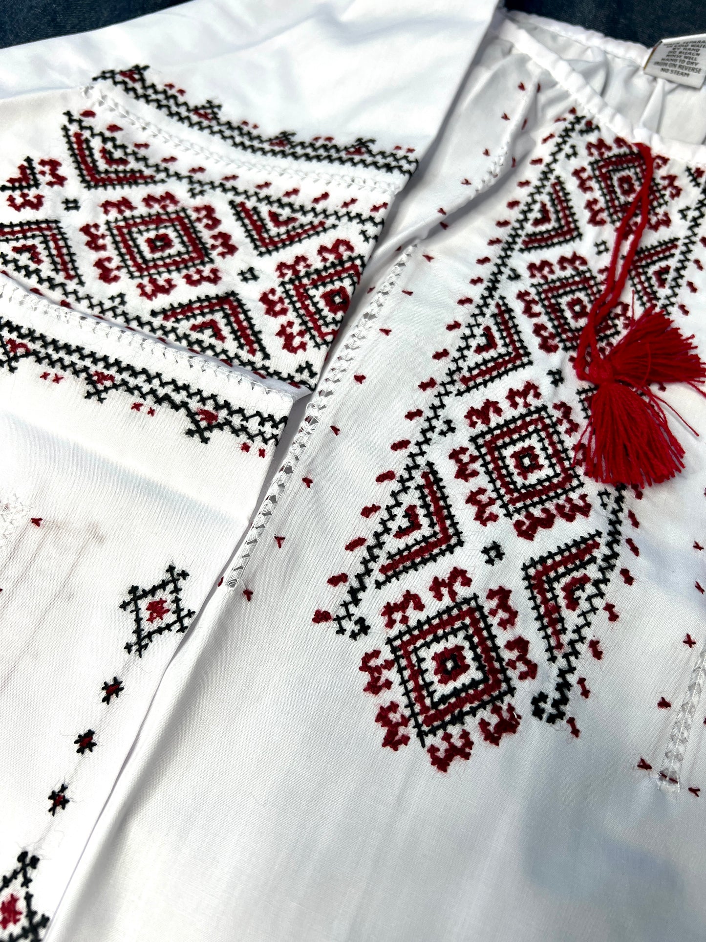 Ukrainian Handmade Embroidered Women's Polycotton Blouse 134225