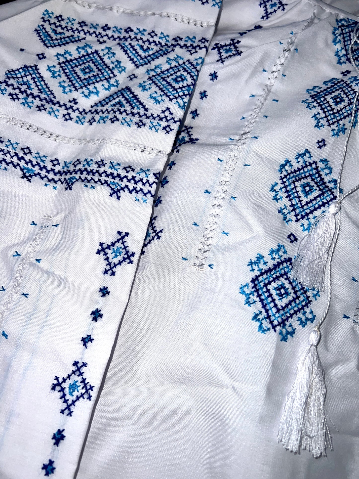 Ukrainian Handmade Embroidered Women's Polycotton Blouse 124303