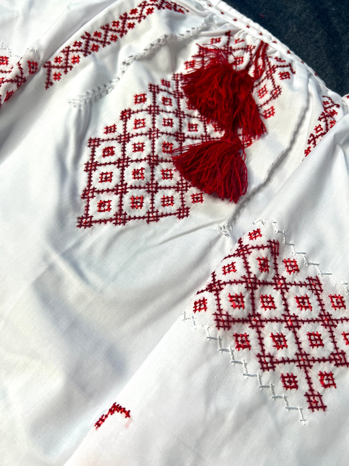 Ukrainian Handmade Embroidered Women's Polycotton Blouse 104374