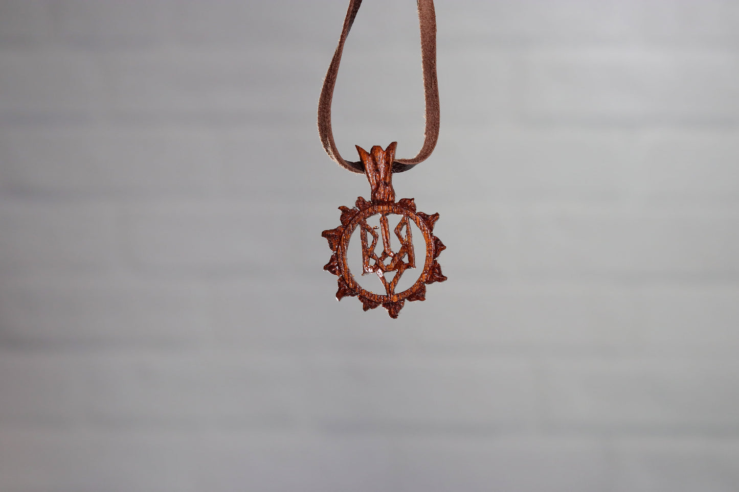 Wood Necklace #01 WN03-BR-UKI