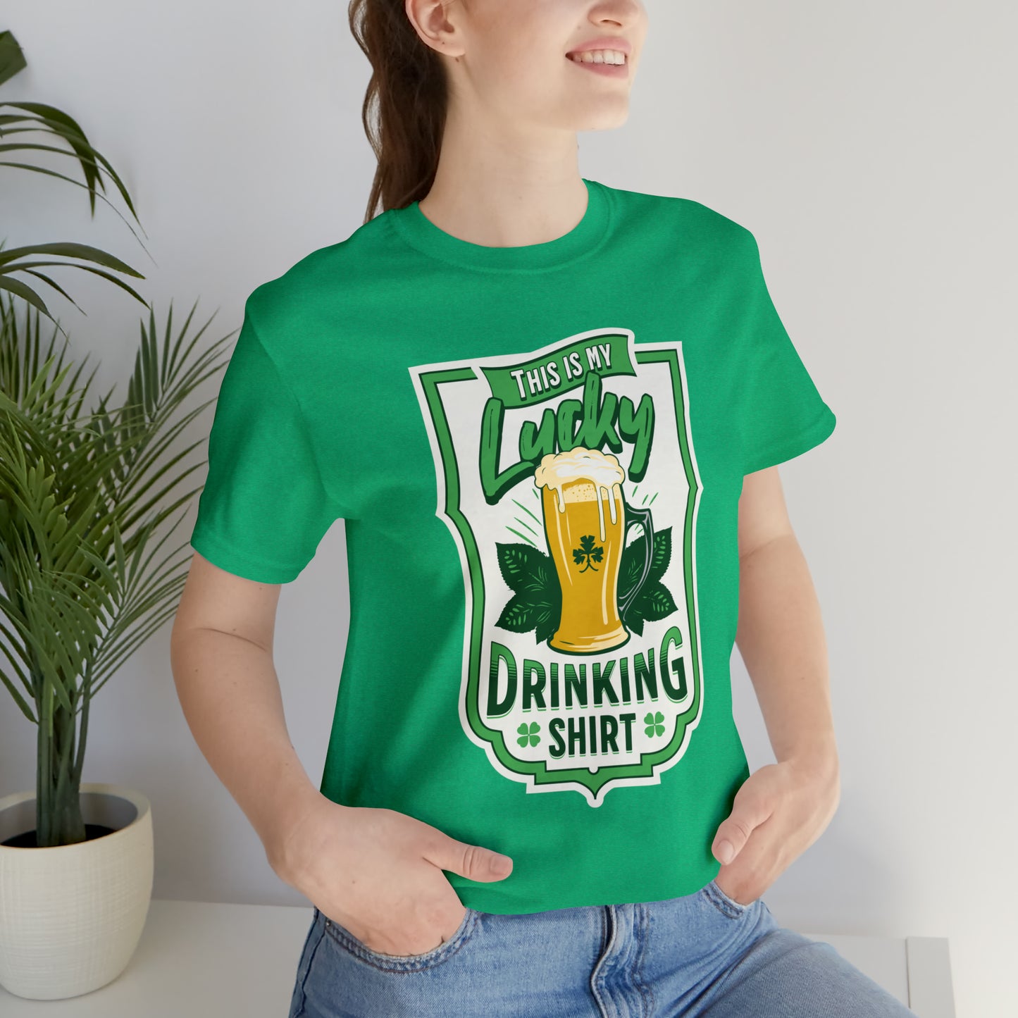 This Is My Lucky Drinking Shirt Short Sleeve Tee