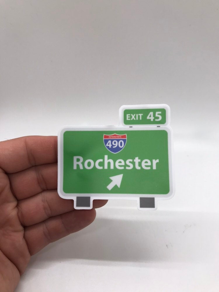 Rochester, New York 490 Interstate - Waterproof Sticker Decal