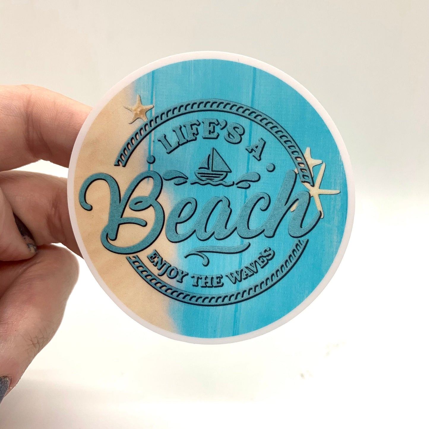 Life's a Beach - Waterproof Sticker Decal