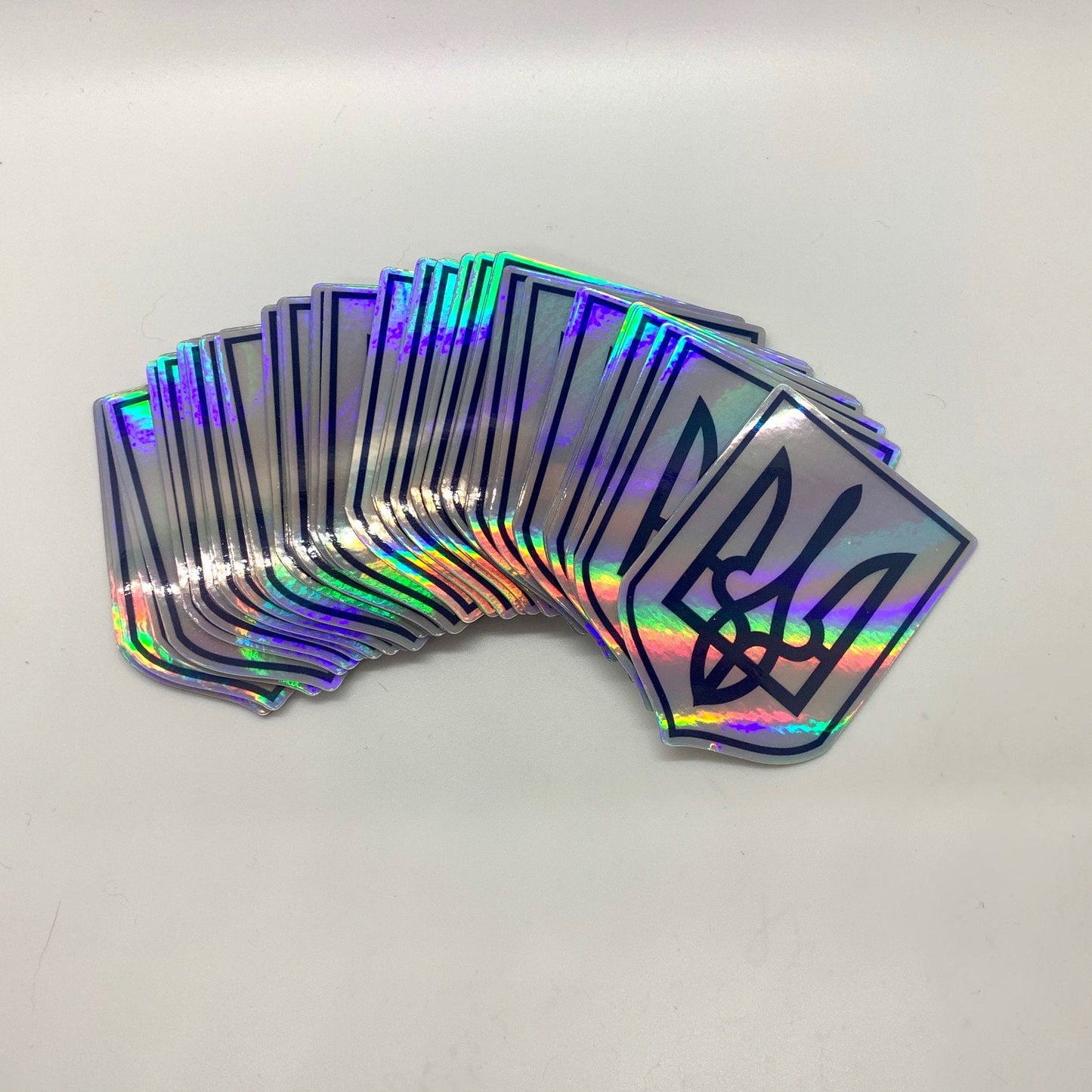 Holographic Ukrainian Tryzub Sticker Decal