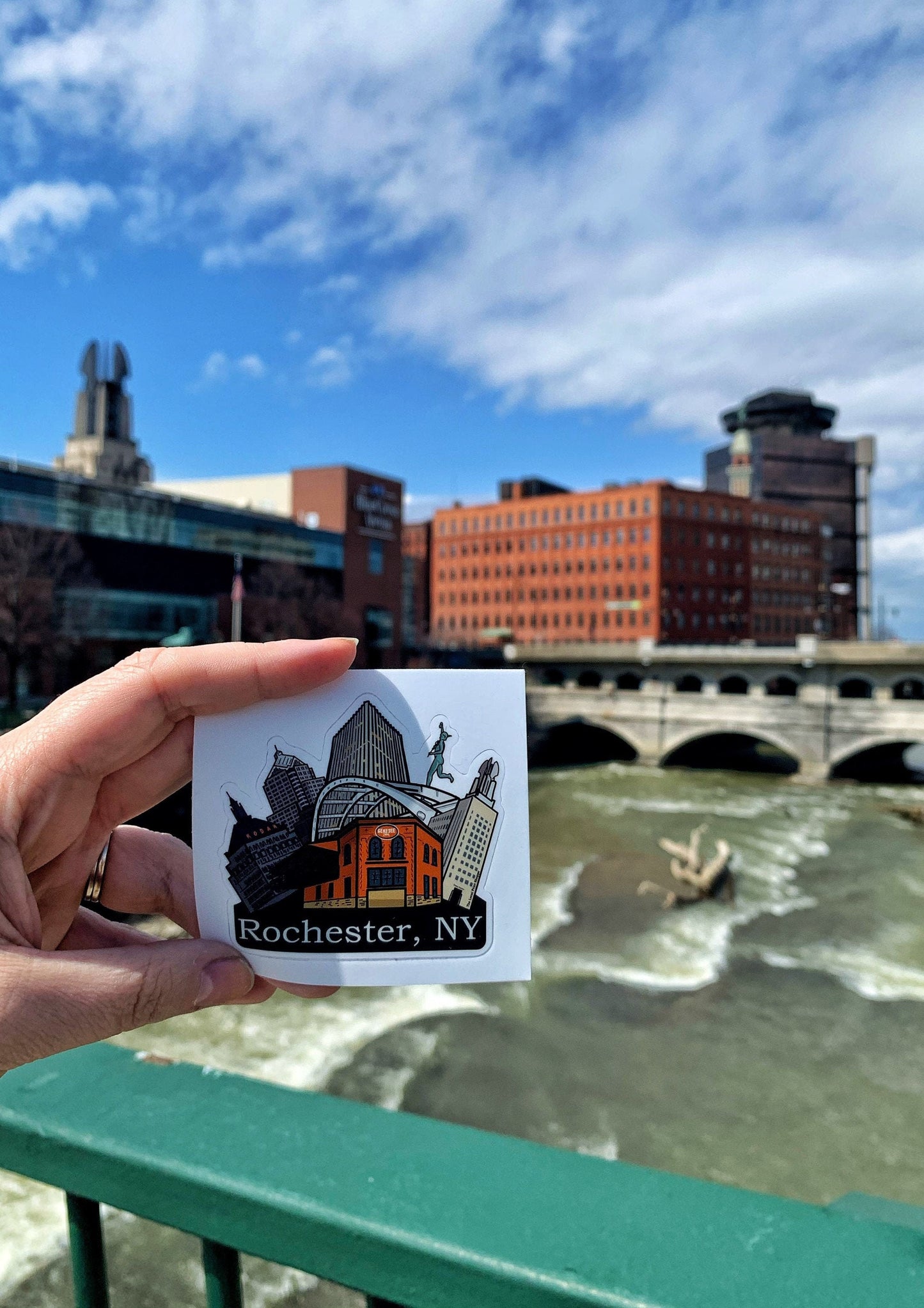 Rochester New York, Landmarks - Waterproof Sticker Decal