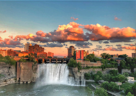 High Falls at Sunset, Rochester, NY Photo Print