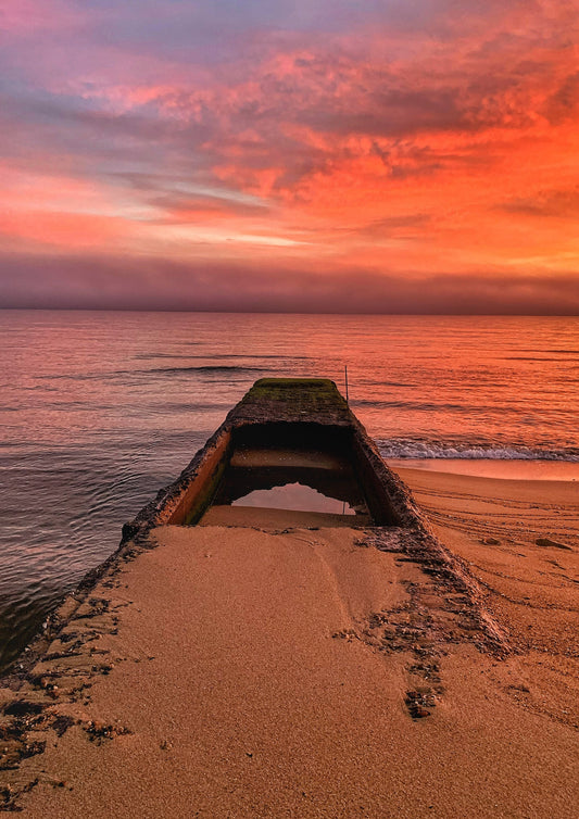 Sunrise over Norfolk Beach, Norfolk, VA Photo Print