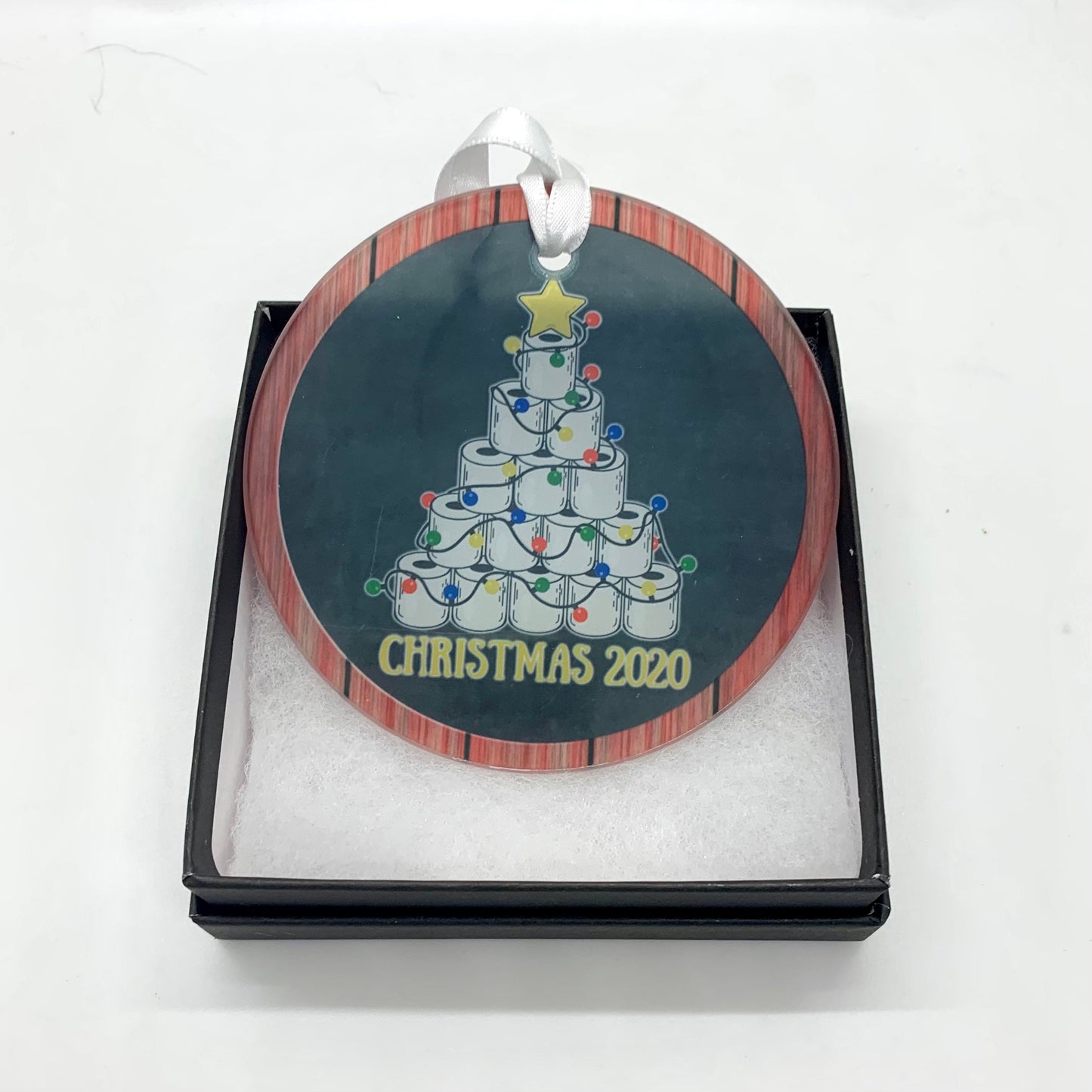 Toilet Paper Tree 2020 Glass Ornament / Suncatcher