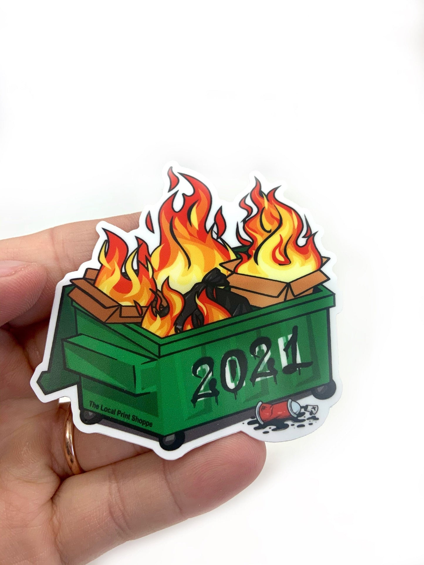 "Dumpster Fire 2021" Waterproof Sticker Decal