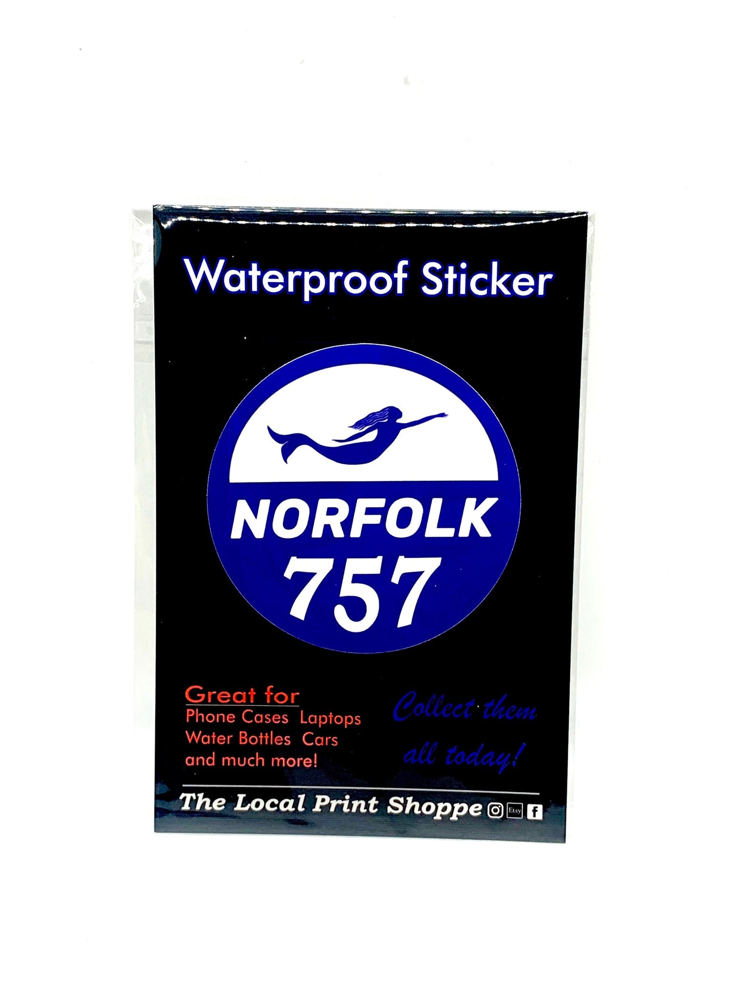 Norfolk. 757  - Waterproof Sticker Decal