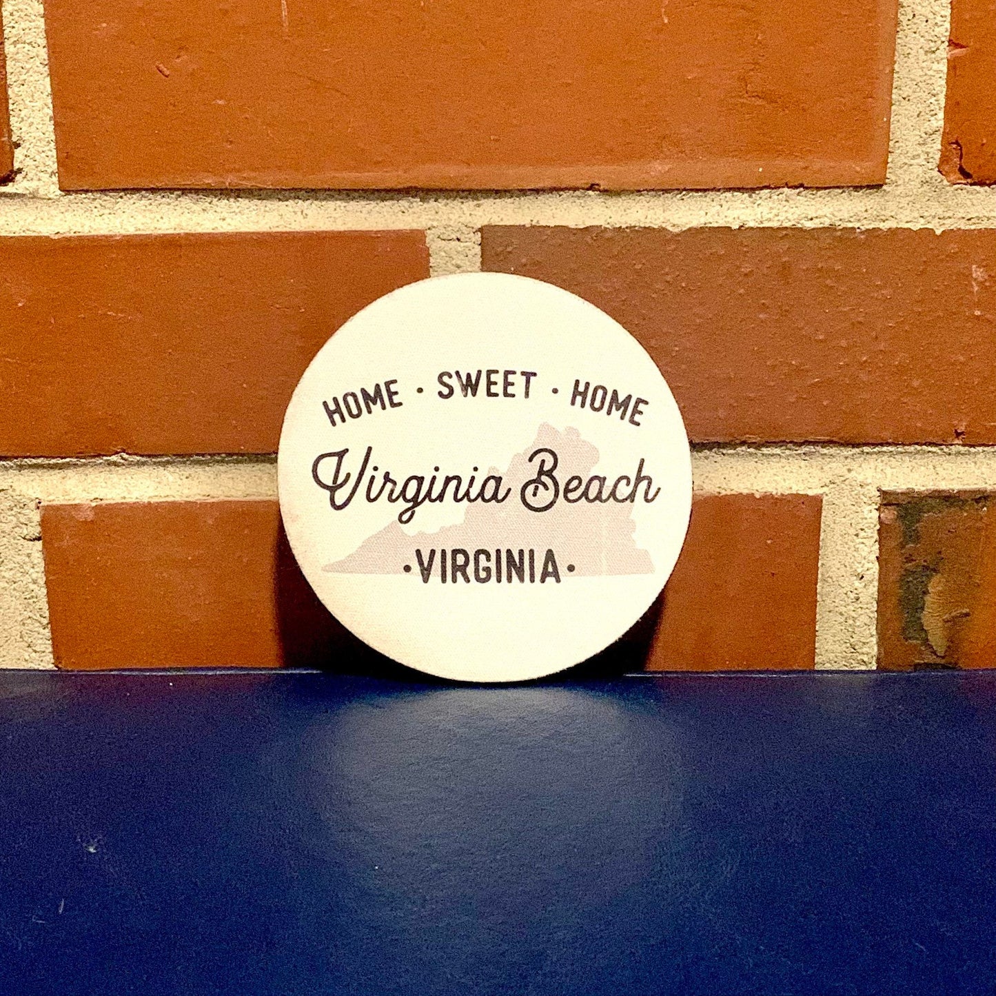 Virginia Beach Home Sweet Home Rubber Drink Coaster, set of 4