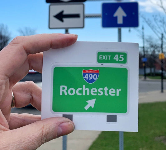 Rochester, New York 490 Interstate - Waterproof Sticker Decal