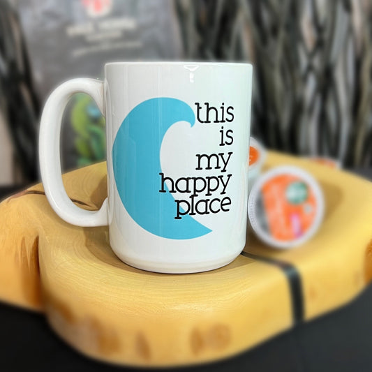 This is My Happy Place, 15oz, Ceramic Mug