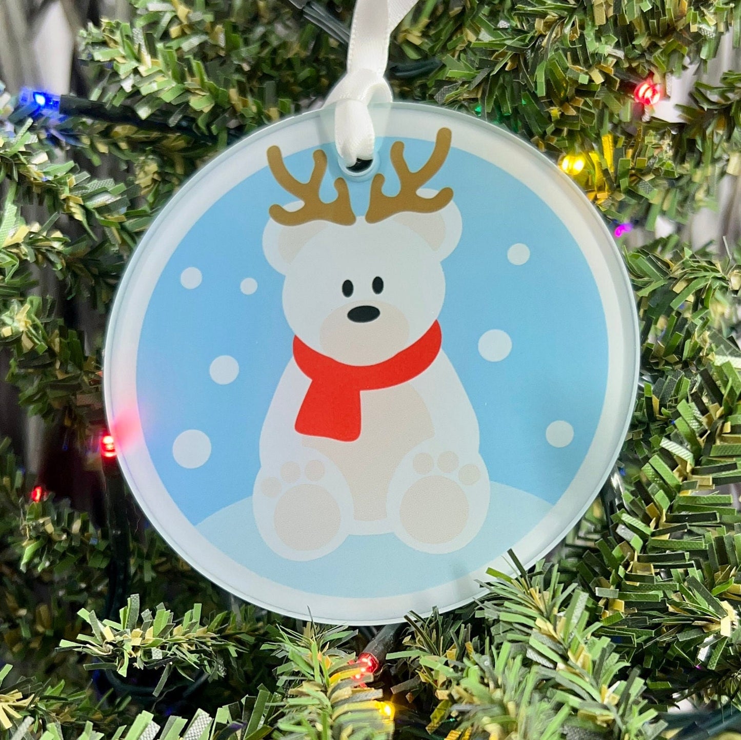 Polar Bear Glass Ornament / Suncatcher