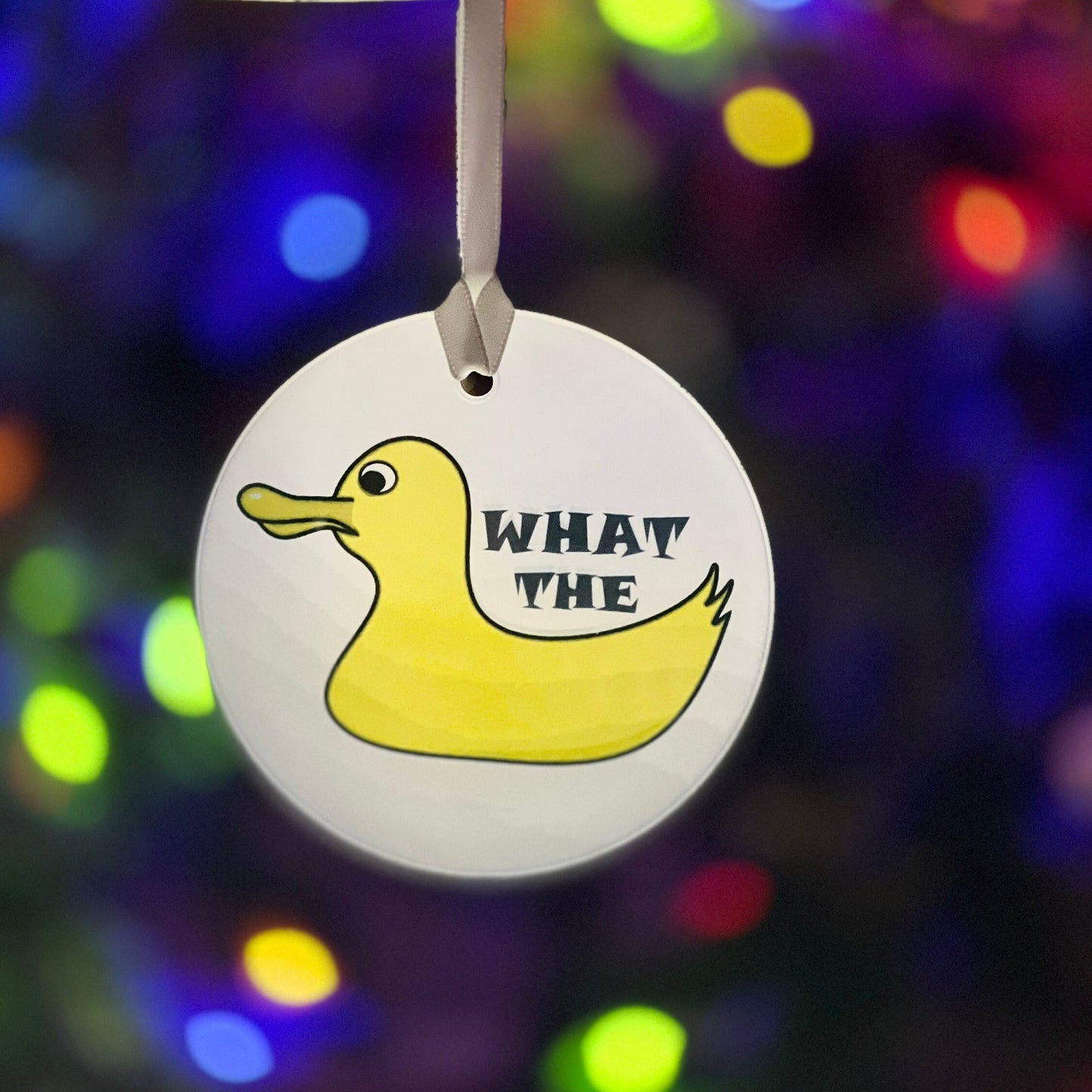 What the Duck! Glass Ornament / Suncatcher