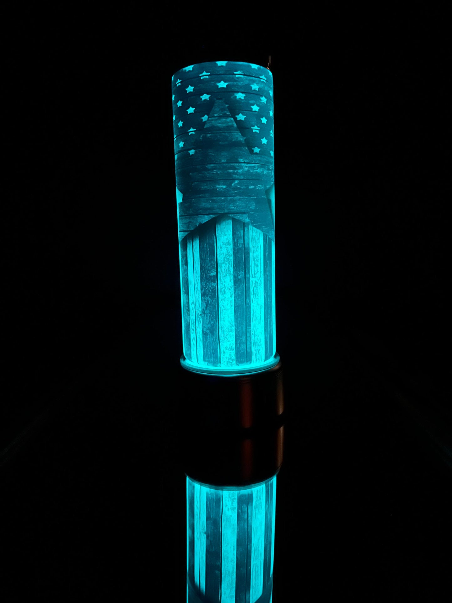 Star Spangled Glow in the Dark American Flag 20oz Stainless Steel Tumbler