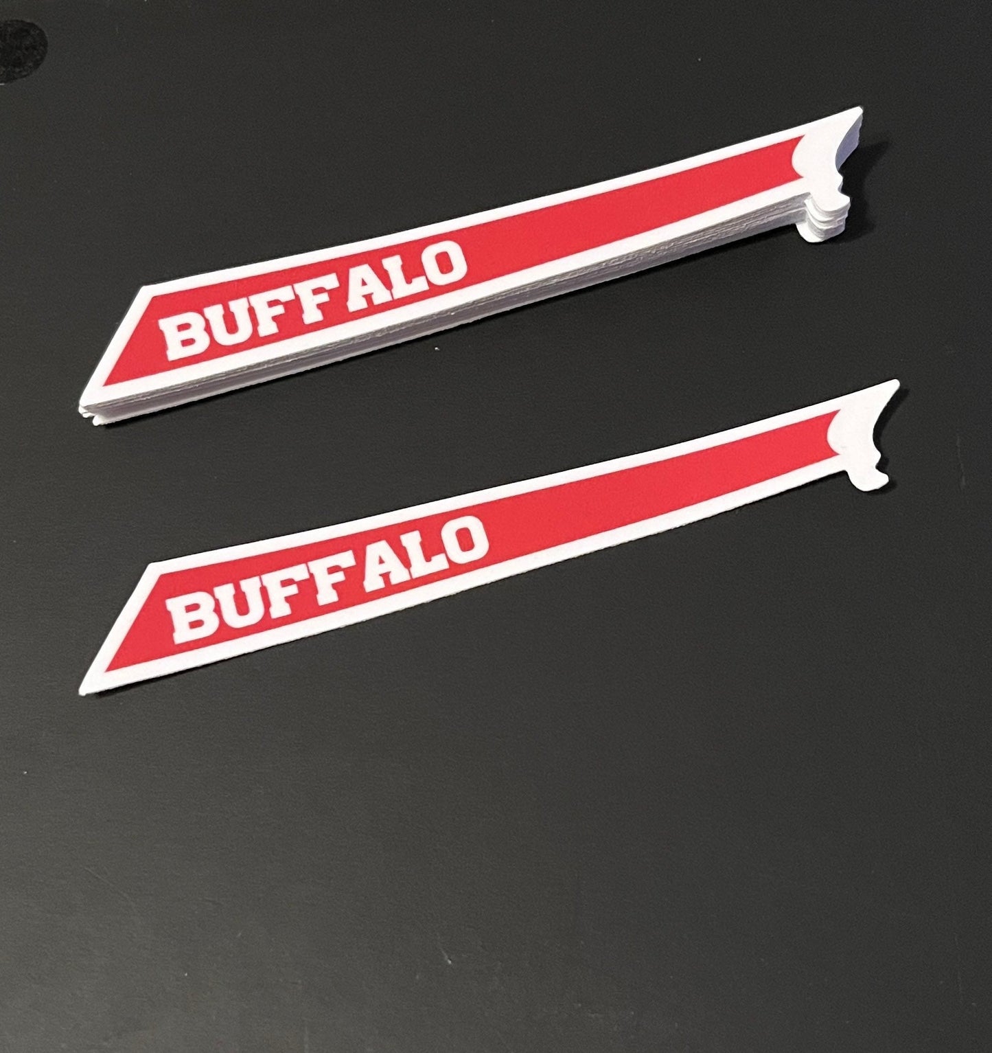 Buffalo Bills Logo Red Strip  - Waterproof Sticker Decal