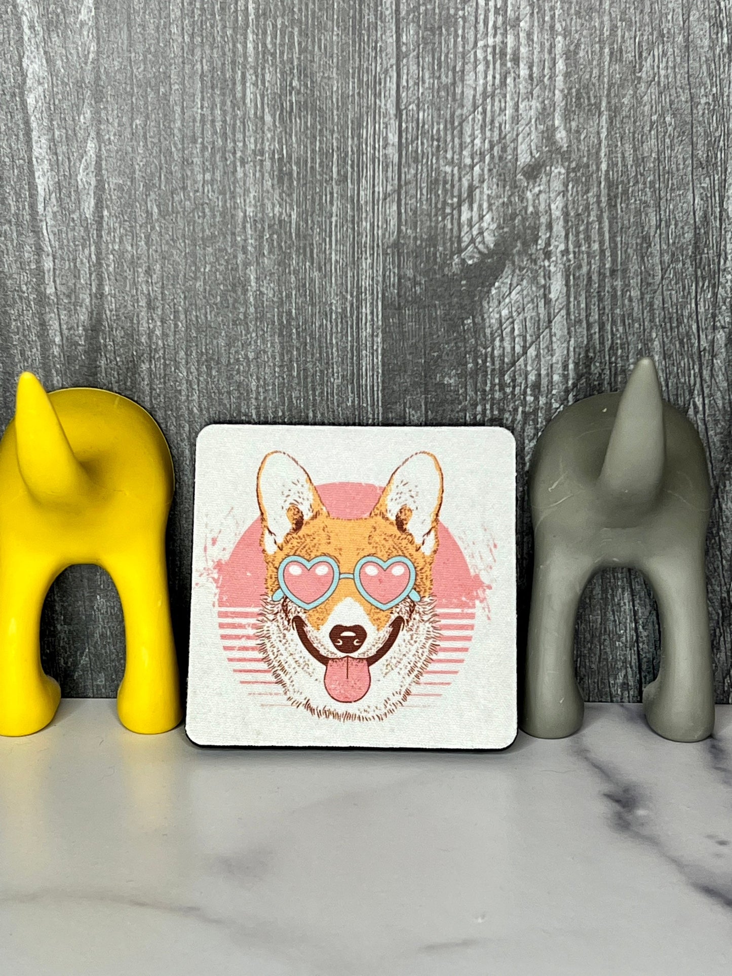 Rubber Coasters - Set of 4 - Funny Dog Lovers Coasters