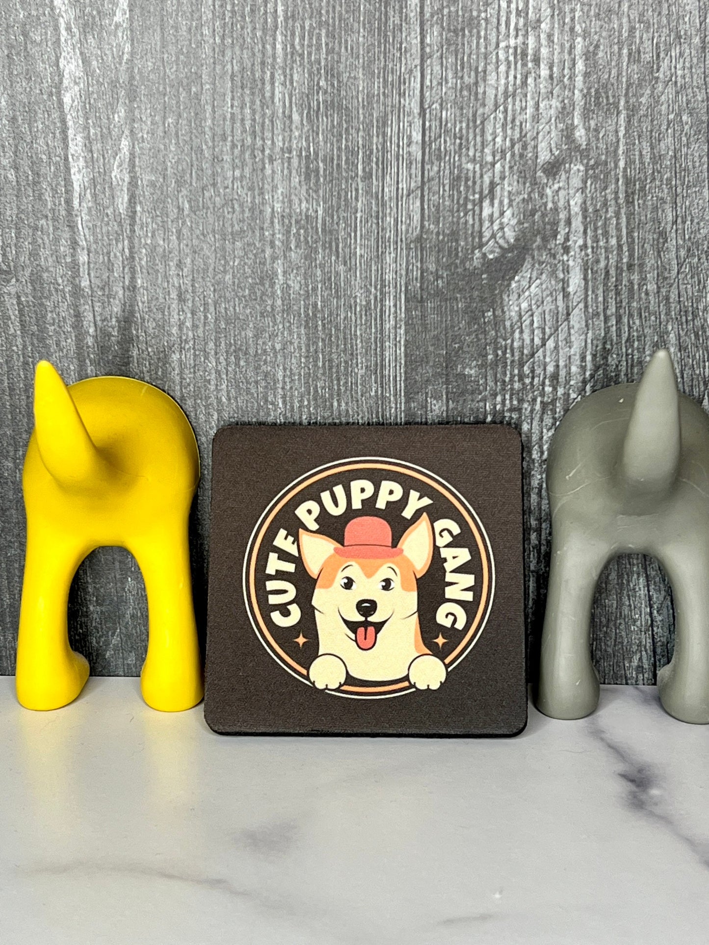 Rubber Coasters - Set of 4 - Funny Dog Lovers Coasters