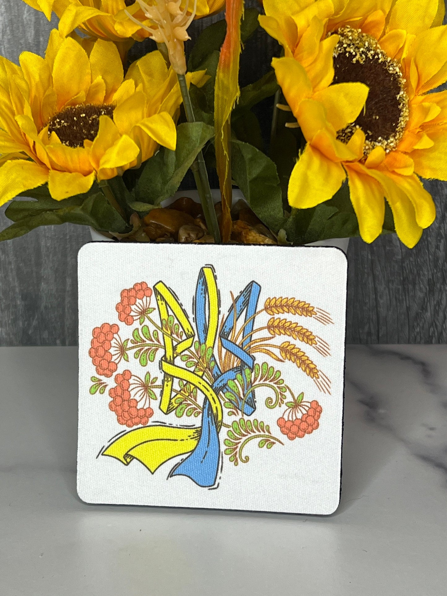 Rubber Coasters-Set of 4 Ukrainian Designs