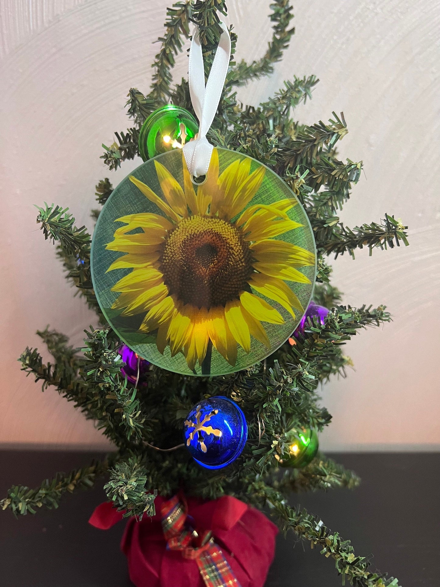 Sunflower Glass Ornament / Suncatcher