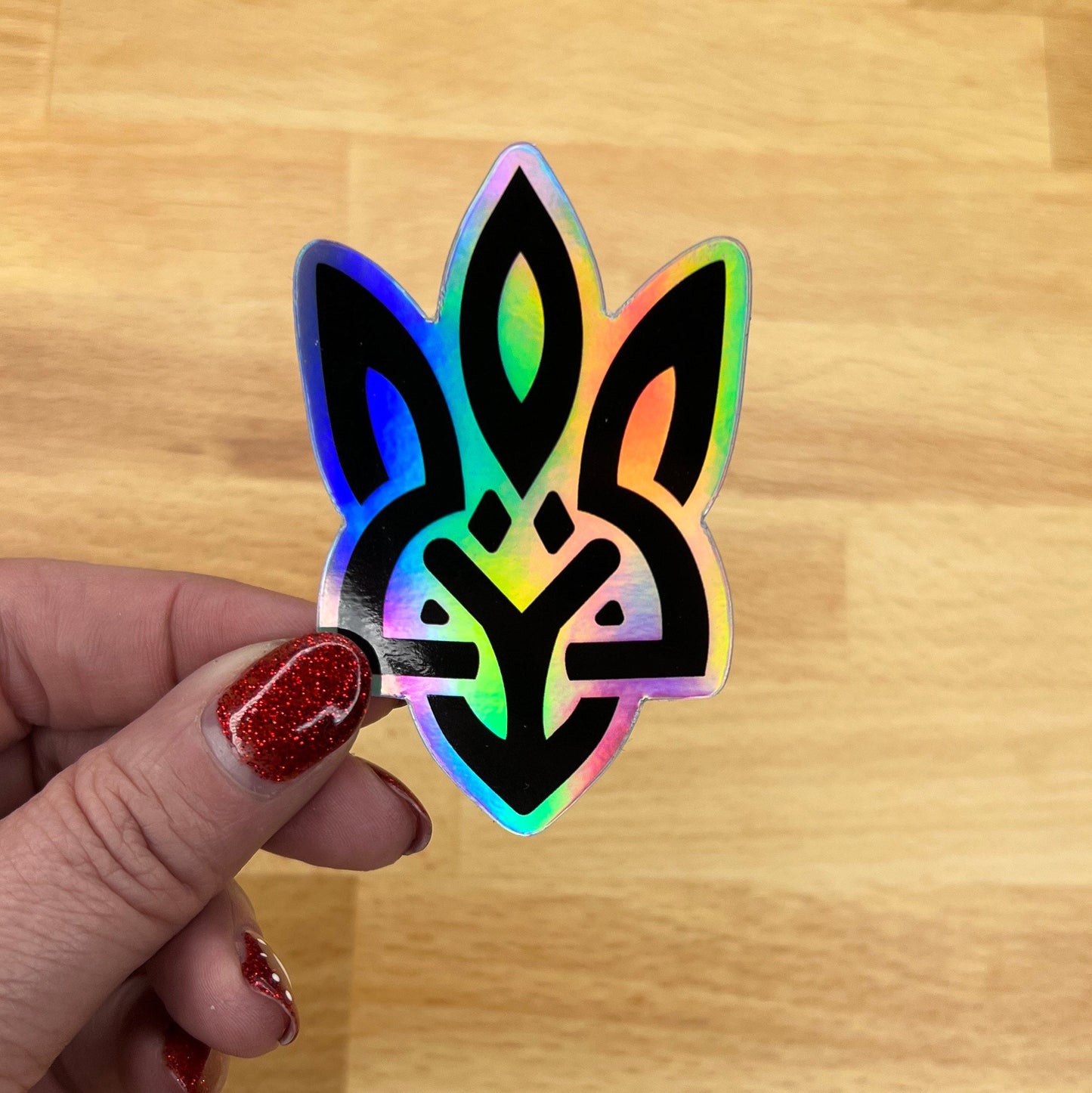 Holographic Ukrainian Tryzub Cut Out Sticker Decal