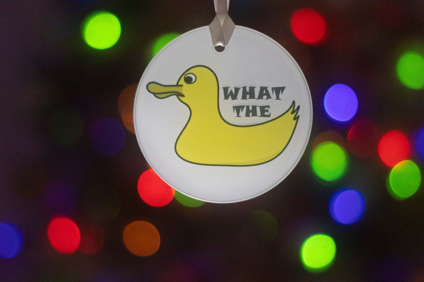 What the Duck! Glass Ornament / Suncatcher